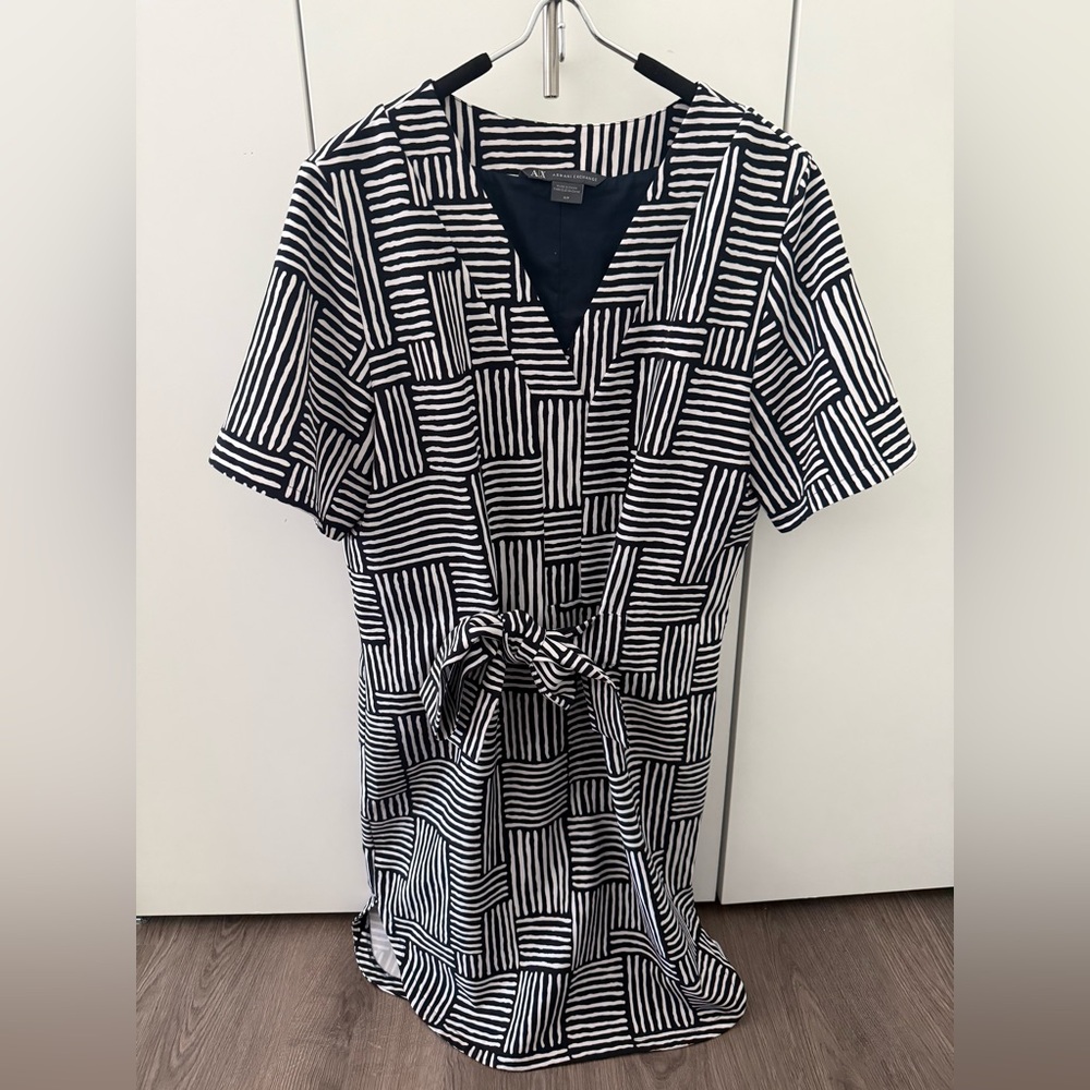 ARMANI EXCHANGE Shirt Dress with Front Tie